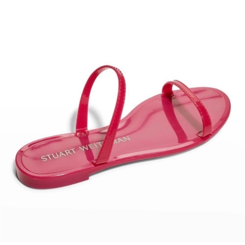 Stuart Weitzman pink jelly sandals